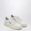 Autry Medalist Sneakers In White/sand Leather In White