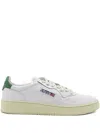 Autry Low-top Leather Sneakers With Perforated Upper And Contrasting Sole In White