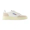 Autry White Leather And Suede Sneakers In White