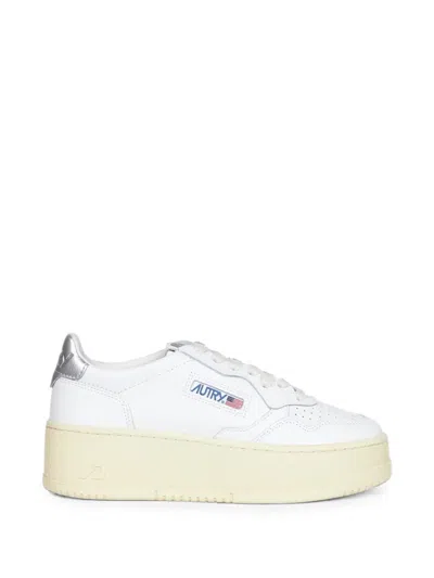 Autry Medalist Platform Leather Sneakers In Multi