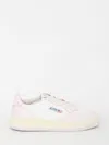 Autry Sneakers Medalist Low In Pelle Bicolore Bianco E Rosa In White