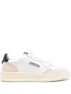 Autry Medalist Low Sneakers In Two - Tone Leather And Suede With Lettering Game Set Match In White