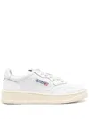 Autry Sneakers Medalist Low In Pelle Bianco Argento In White
