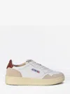 Autry 'medalist Low' White Sneakers With Suede Inserts And Contrasting Heel Tab In White