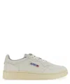 Autry Leather Low-top Sneakers With Perforated Toe Box In White