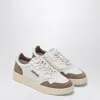 Autry Low Sneaker With Contrast Panels And Perforated Detailing In White