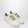 Autry Low-top Sneakers With Suede Accents And Golden Details In White