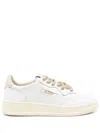 Autry Medalist Leather Low-top Sneakers In Whtwht