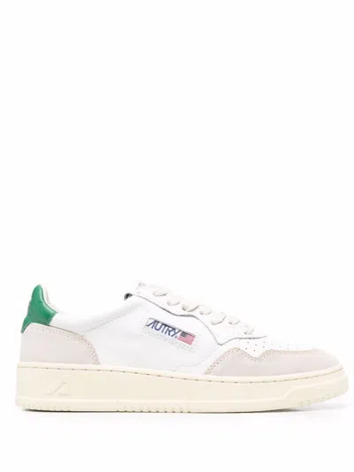 Autry Medalist Sneakers With Suede Inserts In Neutral