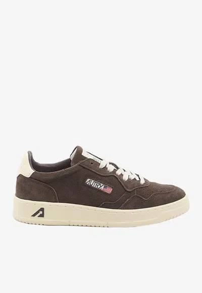 Autry Medalist Suede Low-top Sneakers In Green