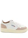 Autry Medalist Suede-panel Low-top Sneakers In White