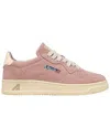 Autry Medalist Suede Sneaker In Pink