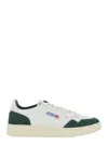Autry Medalist Low White Leather And Suede Bottle Sneakers In Green
