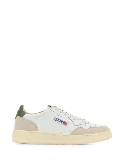 Autry Low-top Sneakers With Perforated Detailing And Suede Overlays In White
