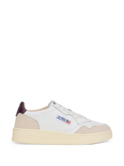 Autry Medalist Suede-panelled Sneakers In White