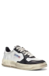 Autry Chunky White Sneakers With Textured Panels In White