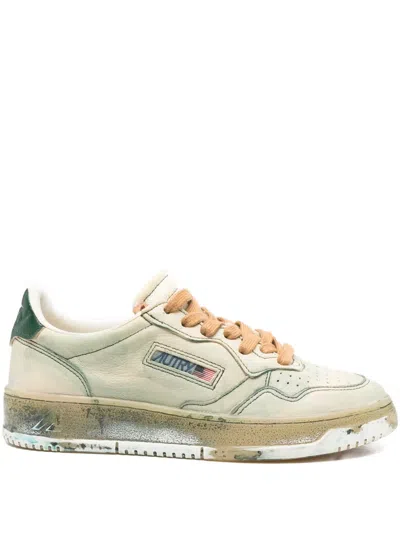 Autry Medalist Super Vintage Leather Sneakers In Multi