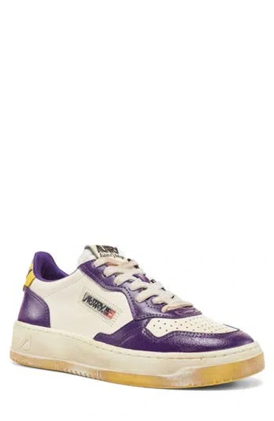 Autry Low-top Leather Sneakers With Retro Accents In White