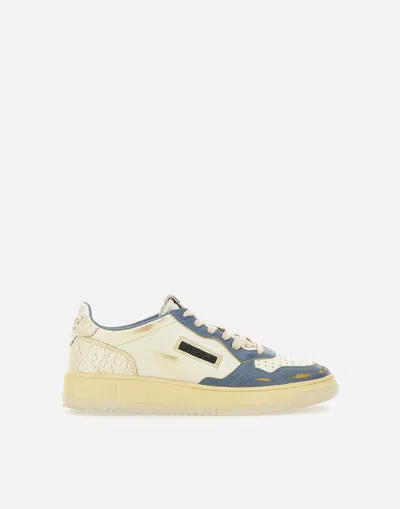 Autry Medalist Super Vintage Marshmallow Leather Sneakers In Neutrals