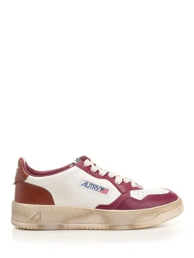 Autry Medalist Super Vintage Sneakers Multicolor In Red