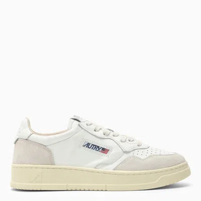 Autry Medalist Trainer In And Suede In White