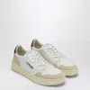 Autry Leather And Suede Sneakers With Rubber Sole In White