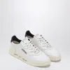 Autry Medalist Trainer In White/black Leather And Suede In White