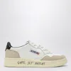 AUTRY AUTRY MEDALIST TRAINER IN WHITE/BLACK LEATHER AND SUEDE