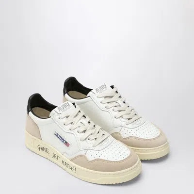 Autry Medalist Trainer In White/black Leather And Suede In Multi