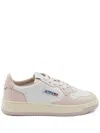 Autry 01 Sneakers In White Suede And Leather In White