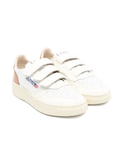 Autry Medalist Triple-strap Leather Sneakers In White