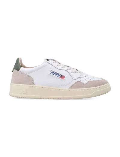 Autry Low-top Sneakers With Perforated Detailing And Suede Overlays In White