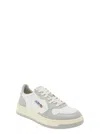 Autry Medalist White And Grey Low Top Sneakers With Logo Detail In Leather Man In Neutral