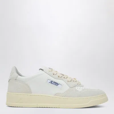 Autry Medalist White Leather And Suede Trainer In Multi
