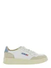 Autry 'medalist' White Low Top Sneakers With Logo Patch On Tongue And Side In White