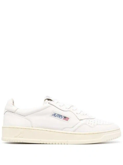 AUTRY MEDALIST' WHITE LOW TOP SNEAKERS