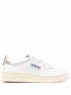 Autry 'medalist' White Low Top Sneakers With Contrasting Heel Tab