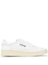 Autry White Leather Sneakers With Perforated Detailing In White