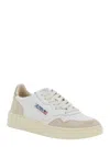 Autry 'medalist' White Low Top Sneakers With Logo Patch On Tongue And Side