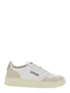 Autry 'medalist' White Low Top Sneakers With Logo Patch On Tongue And Side