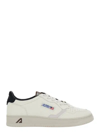 Autry 'medalist' White Low Top Sneakers With Logo Patch On Tongue And Side And Logo Lettering On The Heel  In Multi