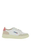 Autry 'medalist' White Low Top Sneakers With Logo Patch On Tongue And Side