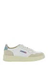 Autry 'medalist' White Low Top Sneakers With Logo Patch On Tongue And Side