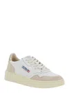 Autry Low-top Sneakers With Hybrid Leather Design And Metallic Accent In Multi