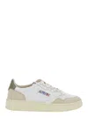 Autry 'medalist' White Low Top Sneakers With Logo Patch On Tongue And Side In Leather Blend Woman In White