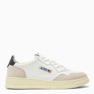 AUTRY AUTRY MEDALIST WHITE/BLUE LEATHER TRAINER
