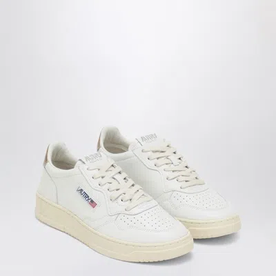 Autry Medalist White/gold Leather Trainer
