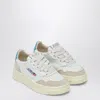 Autry Medalist White/light Blue Trainer In Neutral