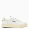 AUTRY MEDALIST WHITE/LIME SNEAKERS