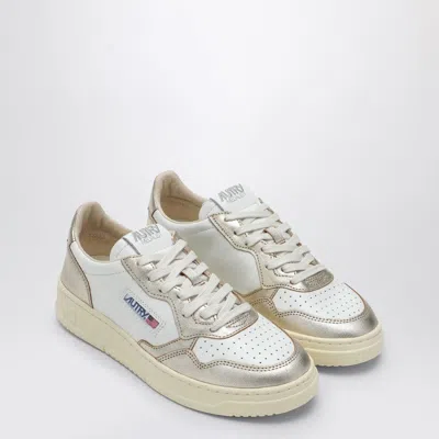 Autry Medalist White/platinum Sneaker In Gold